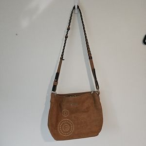 Desigual Brown Bag Bols Asten Agora Crossbody blue accent.